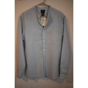 H&M Light Blue Men's Long Sleeve Button Up Size Medium CN‎ 180/100A